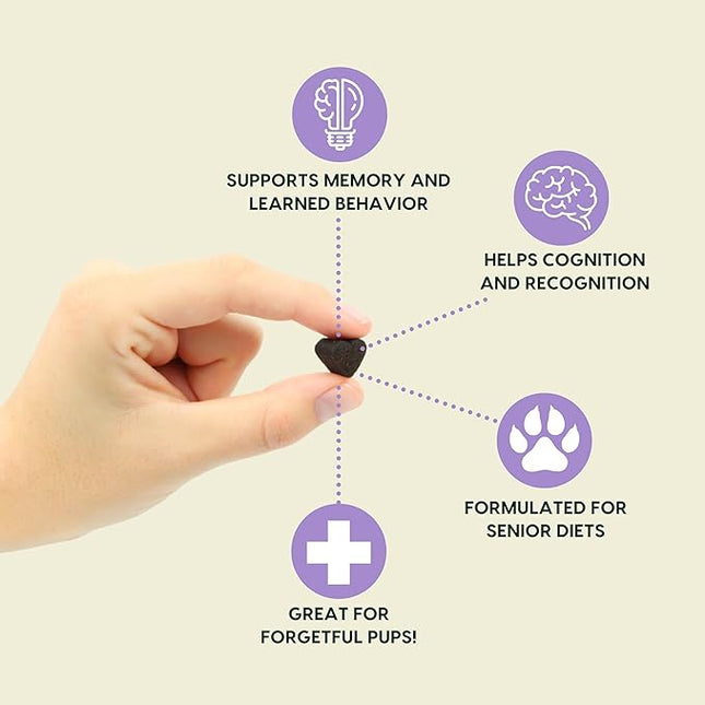 Ark Naturals Gray Muzzle Brain's Best Friend Vet Recommended Soft Chews for Cognitive Issues Associated with Aging, 90 Count Bag