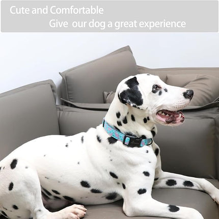 ARING PET Flamingo Dog Collar-Cute Cotton Small Dog Collars, Adjustable Lightweight Summer Pet Collars for Small Medium Large Boy and Girl Dogs, Large