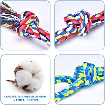 Feeko Heavy Duty Dog Rope Toys for Large Breed Aggressive Chewers, 2 Pack Indestructible Teeth Cleaning Tug of War Toy