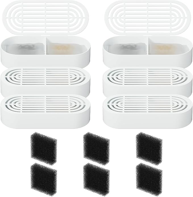 Dog Water Fountain for Large Dogs, 7L/1.8Gal 4200mAh Cordless Dog Water Dispenser, Stainless Steel Automatic Pet Water Fountain (6 Set Filters for 7L Dog Fountain)