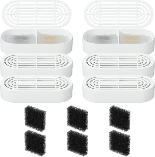 Dog Water Fountain for Large Dogs, 7L/1.8Gal 4200mAh Cordless Dog Water Dispenser, Stainless Steel Automatic Pet Water Fountain (6 Set Filters for 7L Dog Fountain)