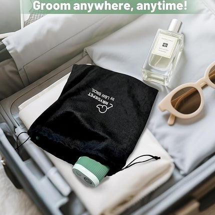 Hands-Free Dog Hair Dryer – Low Noise Pet Grooming Blower for Small & Medium Dogs Cats, Fast Drying, Adjustable Heat & Speed, Portable (Green)