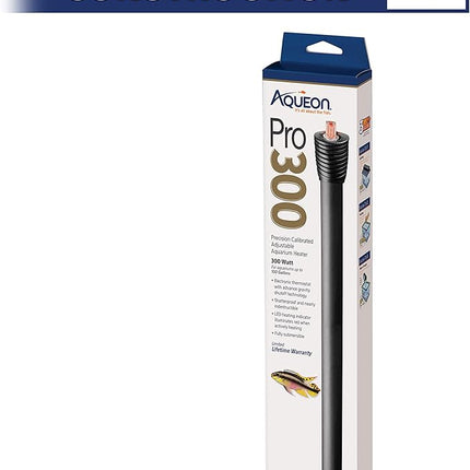 Aqueon Pro 300 Submersible Aquarium Fish Tank Heater, 300 Watts, For Up To 100 Gallon Fish Tanks