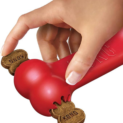 KONG Goodie Bone - Classic Durable Natural Rubber Dog Bone, Supports Mental Engagement - Treat Dispensing - Red - for Medium Dogs
