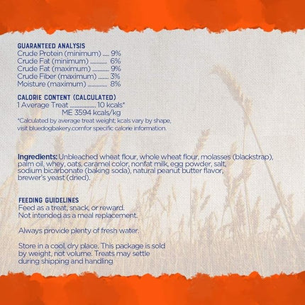 Blue Dog Bakery Natural Dog Treats, Doggie Paws, Peanut Butter Flavor, 16.2oz (1 Count) (Pack of 2)