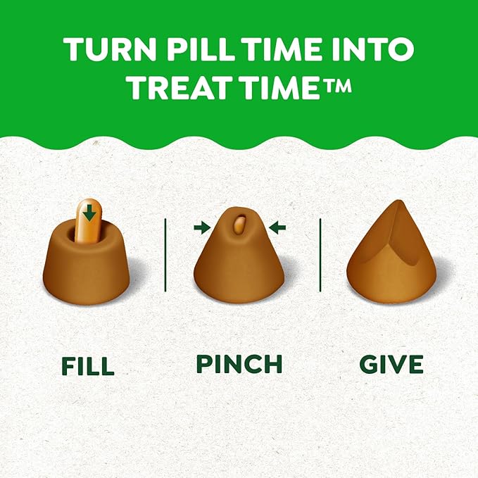 Greenies Pill Pockets for Dogs Large Size, Soft Dog Treats, Real Peanut Butter Flavor, (6) 7.9 oz. Pouches (180 Treats Total)