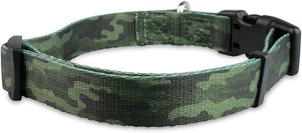 Limeloot Camo Dog Collar, Adjustable Camouflage Pattern Dog Collar for Male and Female Dogs, Medium
