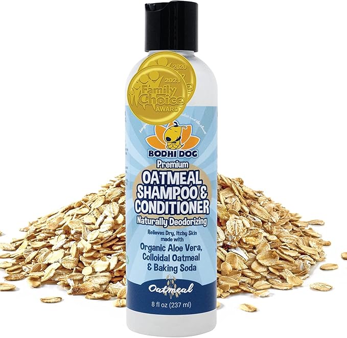 Bodhi Dog Baby Powder Scented Cat & Dog Cologne 4oz + Oatmeal Dog Shampoo & Conditioner for Pet Grooming 8oz | Moisturizing Dog Shampoo for Sensitive Skin | Deodorizing Cat and Dog Grooming Bundle