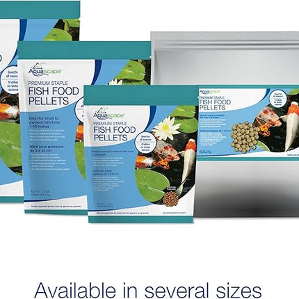 Aquascape Premium Staple Pond and Koi Fish Food, Mixed Pellet Size, 4.4 Pounds, 81052