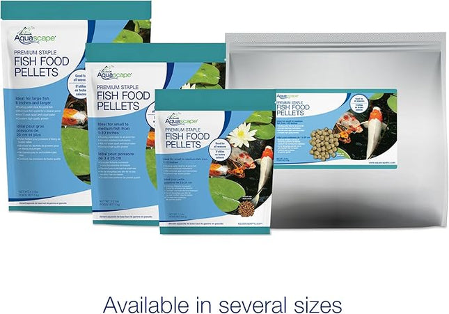 Aquascape Premium Staple Pond and Koi Fish Food, Mixed Pellet Size, 4.4 Pounds, 81052