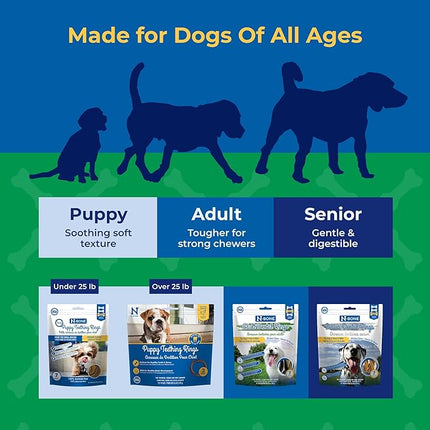 N-Bone Puppy Teething Rings, Grain-Free Chicken Flavor, 6 ct