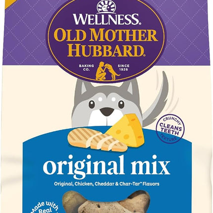 Old Mother Hubbard Wellness Original Mix Dog Biscuits, Natural, Training Treats, Four Flavors, Small Size, (3.8 Pound Bag)