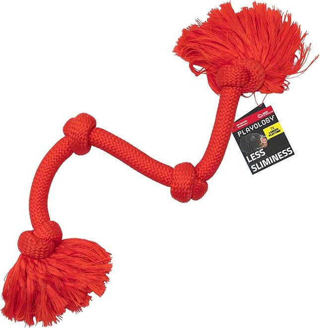 Playology Rope Toys for Dogs | Tug of War Dog Toy for Aggressive Chewers | Beef Scented Dog Toys | Mega Rope Toy for Interactive Play