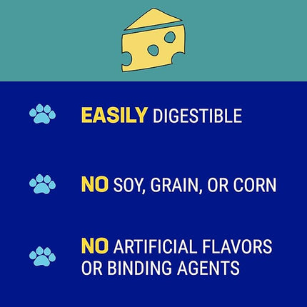 Himalayan Dog Chew Yak Cheese Dog Chews, Lactose Free & Grain Free, USA Made, for All Dog Breeds, Medium Density Cheese Chew, Resealable Pouch with 3 YUM Treats, Cheese Flavor