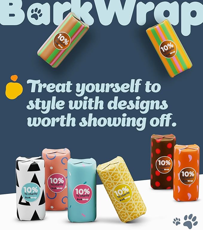 240 Biodegradable Dog Poop Bags Rolls Extra Thick Compostable Waste Doggie Pet Bulk Leak-Proof Bag - 100% Certified Home with Beautiful Colorful Design and Easy Open Compliant 10% To Charity