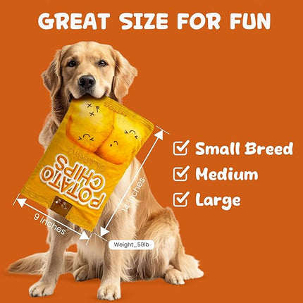 YEPPUPPY Sniffing Play for Mental Stimulation& Hide & Seek Plush Treat Dispenser – Boredom-Busting Interactive Burrow Dog Toy – Snuffle Puzzle Enrichment Gamewith Crinkle Chip Bag Design