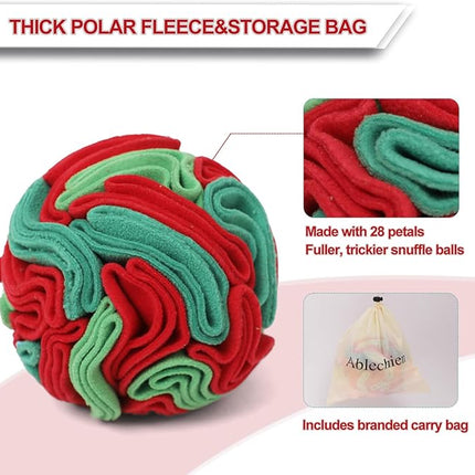 Snuffle Ball for Dogs - Interactive Dogs Toys to Keep Them Busy, Dog Puzzle Toy, Christmas Dog Toys Gifts for Small, Medium, Large Pet, Training Reward Gift