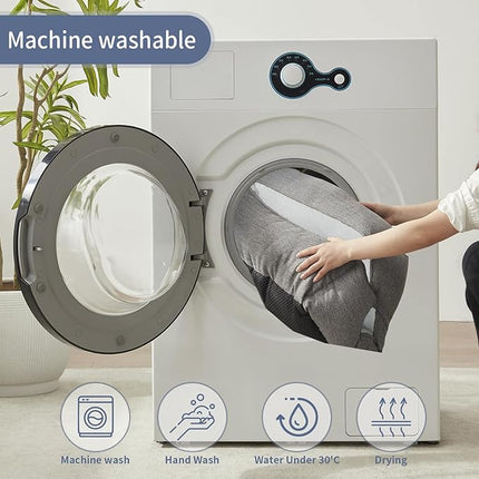 Dog Bed for Medium Dogs Breeds, Rectangular Soft Kennel Bed,Washable Deluxe Plush Dog Crate Beds, Comfy Durable Pet Sleeping Bed with Pillow & Non-Slip Bottom, Size (30"X24" Grey)