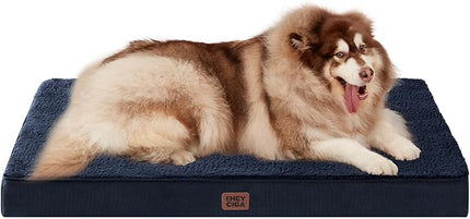 EHEYCIGA Orthopedic XXL Dog Beds for Jumbo Dogs with Removable Washable Cover,Navy, 50x36