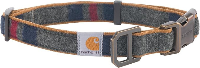 Carhartt Pet Fully Adjustable Webbing Collars for Dogs, Reflective Stitching for Visibility, Blanket Stripe, Medium