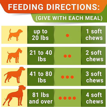 STRELLALAB Dog Probiotics Chews + Enzymes Gut Health Support - Anti Gas, Diarrhea and Upset Stomach Immune Supplement - Digestion Treats with Fiber (180Ct, Chicken)