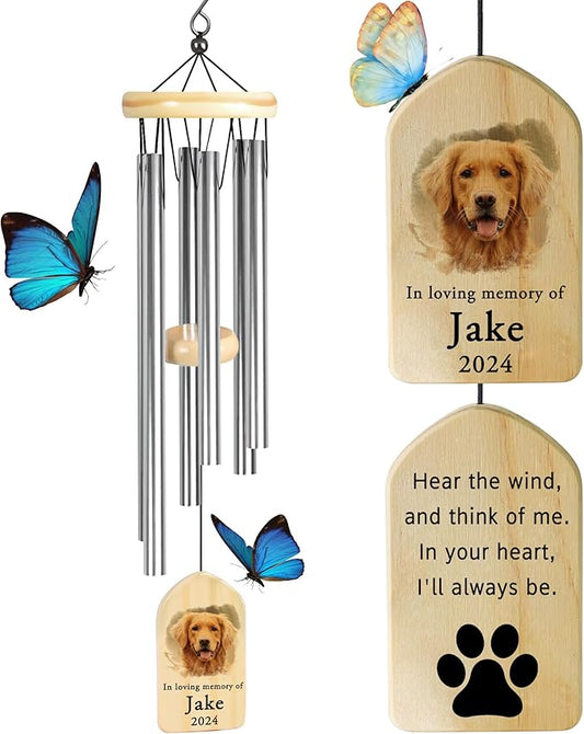Dog Memorial Gifts for Loss of Dog, PEMIRSAYO Pet Memorial Wind Chime, Pet Memorial Gifts, Pet Loss Gifts, Loss of Dog Sympathy Gift, Pet Bereavement Gifts Dog, Dog Passing Away Gifts