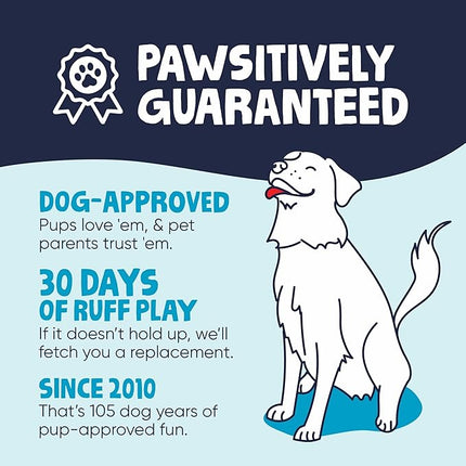 goDog Gators Squeaky Plush Dog Toy with Chew Guard Technology, Durable Fabric & Squeaker for Active Play, Blue, Large