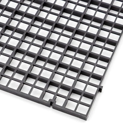 Aquarium Fish Tank Bottom Isolation 4 Pcs, Plastic Egg Crate Grid Divider Tray Egg (L 4pcs Black)