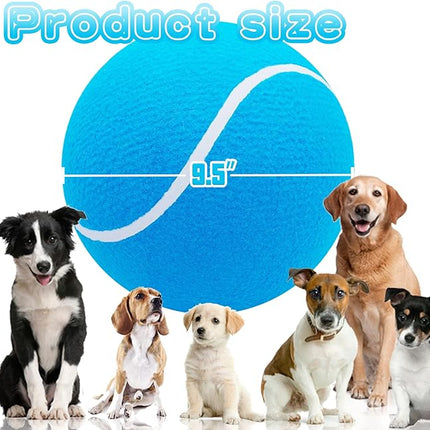 Big Tennis Ball for Dogs, Giant Dog Tennis Ball Toy Large Outdoor Sports Gift for Small Medium Large Dog (Sky Blue, 9.5 inch)