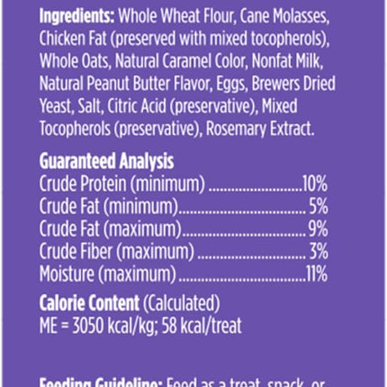 Blue Dog Bakery More Crunch Biscuits | Large, Crunchy Peanut Butter Flavor Treat | Natural Healthy Dog Treats - 18 oz (Pack of 6)