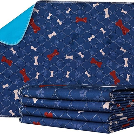 Washable Pee Pads for Dogs + Pet Grooming Gloves - Waterproof & Non-Slip Fast Absorbing Puppy Potty Training Pads,Reusable Whelping Pads, Pee Pad for Guinea Pig Cage,Dog Playpen Mat