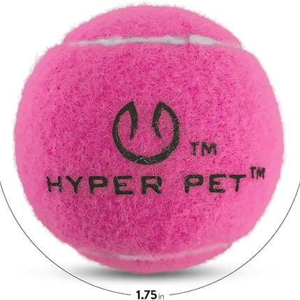 Hyper Pet MINI Tennis Balls for Dogs (Safe Dog Ball Tennis Balls for Exercise & Training) Interactive Toys work with Hyper Pet K9 Kannon MINI Dog Ball Launcher - 4 Pack Pink