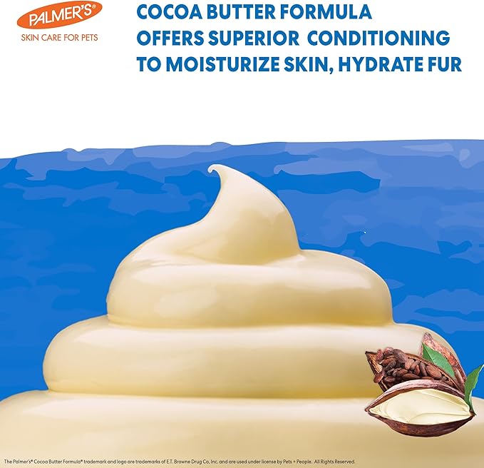 Palmer's for Pets Bath Foam with Cocoa Butter; Waterless Dog Grooming Foam with Vitamin E and Cocoa Butter, Foaming “Dry Shampoo” for Dogs, 5 Fl Ounces