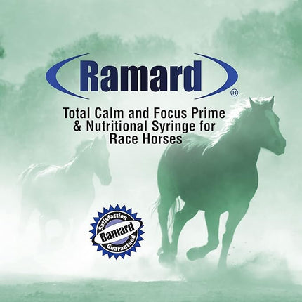 Ramard Total Calm and Focus for Horses Supplement - Magnesium & Calming Formula for Horse Show, Training, Performance Mental Alertness Without Drowsiness, Show Safe, Equine Supplies 1oz Syringe 3Packs