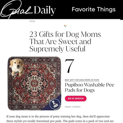 PUPIBOO Washable Pee Pads for Dogs and Cats - Super Absorbent Reusable Puppy Training Pads - 100% Waterproof, Leak-Proof & Non-Slip Whelping Pads for Pet Housebreaking