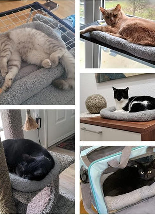 Cat Bed Washable Indoor Cat Cushion Bed, Soft and Cozy Plush Pet Bed-S