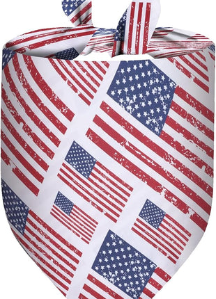 BinaryABC USA Flag Dog Bandana,American Flags Dog Bandana Pet Scarfs,4th of July American Independence Day Pet Decorations (Style 4)