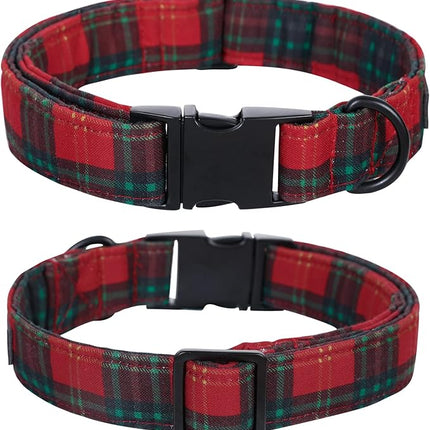 Lionet Paws Christmas Dog Collar with Sailor Bow, Bowtie for Dogs, Adjustable Comfortable Dog Collar Girl, L, Neck 16-24 in