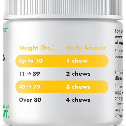 LEGITPET Turmeric Curcumin Hip & Joint Supplement for Dogs – Supports Mobility, Comfort & Overall Wellness – with Collagen & BioPerine – 30 Chews