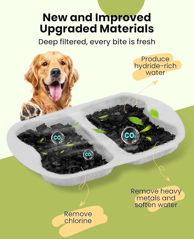 oneisall Dog Water Fountain for Large Dogs,7L/230oz/1.8G Stainless Steel Dog Fountain Super Quiet with Triple Filtration,Great for Large Dogs Cats and Multi-Pet Home (8Set Filters for 7L Dog Fountain)