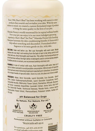 Burt’s Bees for Pets Itch Shampoo with Manuka Honey and Chamomile for Dogs, Itch Relief for Dogs - Naturally Derived Ingredients, 16 Fl Oz
