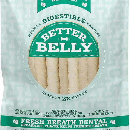 Better Belly Fresh Breath Dental Small Rolls, Dog Chews, Small, 10-Count