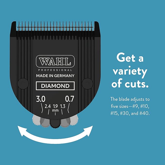 WAHL Professional Animal 5-in-1 Diamond Blade Arco, 5 Style Groom, Bravura, Chromado, Creativa, Figura, and Motion Pet, Dog, and Horse Clippers (41854-7526)