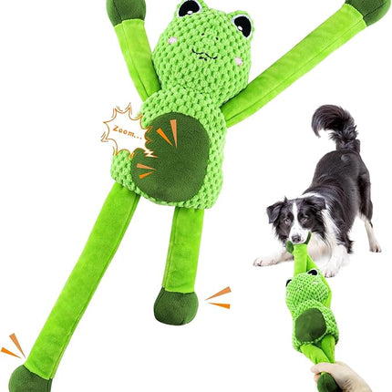 Large Squeaky Dog Toys : Plush Stuffed Dog Chew Toy with Soft Fabric-Interactive Puppy Toys to Keep Them Busy
