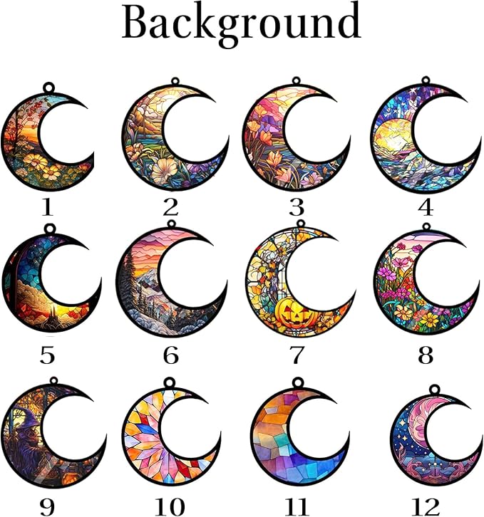 LOVELYPOD Personalized Dog Memorial Suncatcher Window, Pet Loss Sympathy Gift, Custom Fur Memorial Gifts for Loss of Pet, Dog Remembrance Stained Glass, Hanging Garden Decor with Moon