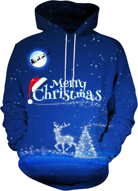 Yasswete Unisex Adults 3D Printed Fashion Hoodies for Men Women Pullover Novelty Sweatshirts with Big Pockets