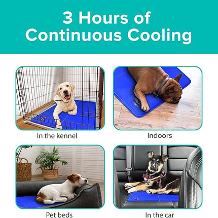 Arf Pets Cooling Mat for Dogs - Gel Self-Cooling Pad for Beds, Kennels & Crates | Durable, Non-Toxic, Pressure-Activated Relief | No Water, Electricity, Batteries or Refrigeration Needed, 20" x 30"