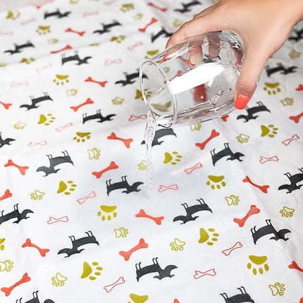 Washable Dog Training Pee Pads 2-Pack Large, Reusable Cloth for House Playpen Floor Waterproof, Leakproof for Whelping, Potty, and Crate Liner