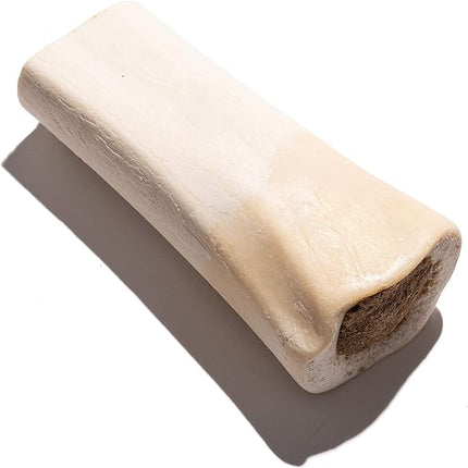 Jack&Pup 5-6" Filled Dog Bones for Large Dogs, Flavored Shin Dog Bones Long Lasting, Stuffed Bone for Dogs, High Protein, Peanut Butter Flavor - 3 Pack