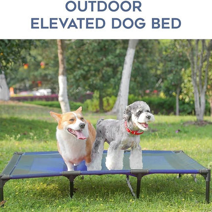 suddus Elevated Dogs Bed Waterproof Outdoor, Portable Raised Dog Bed, Dog Beds Off The Floor, Dogs Bed Easy Clean Indoor or Outdoor Use, X-Large, Blue